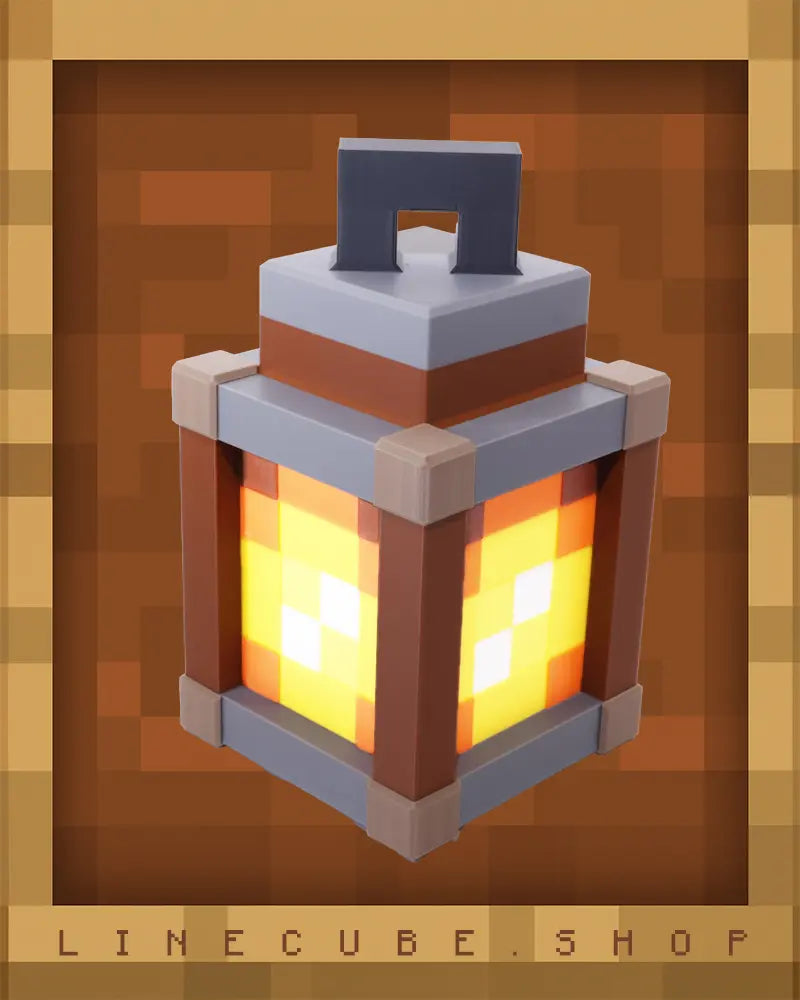 Flame Pixel Lantern Night Light  Rechargeable (170mm)