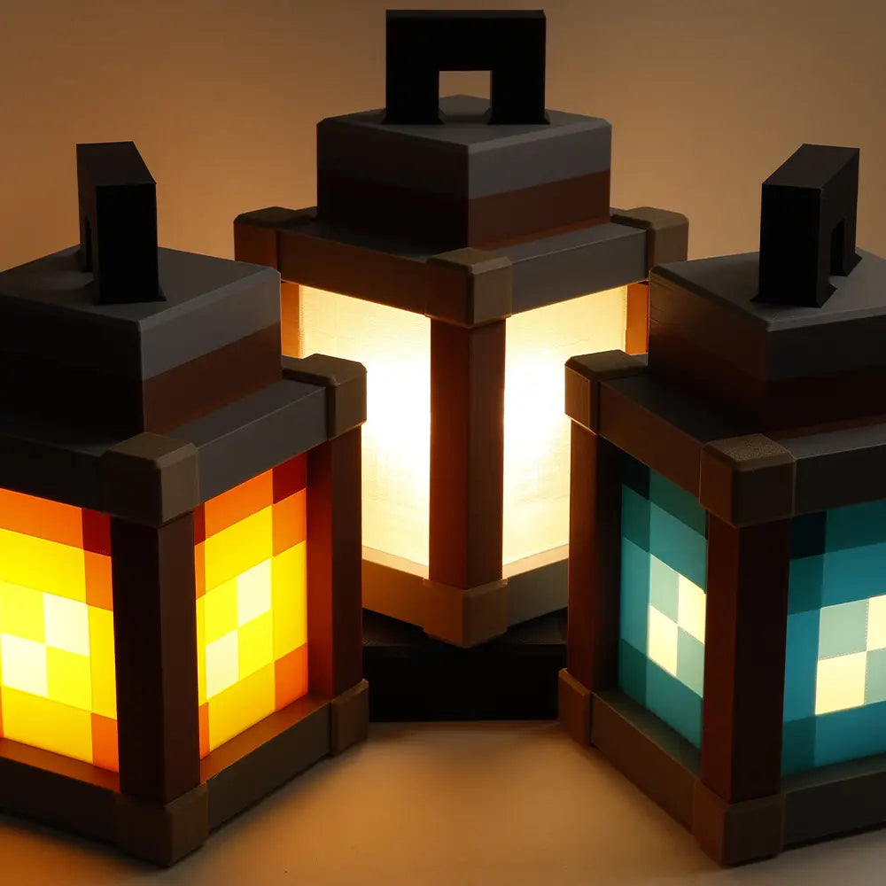 Warm Pixel Lantern Night Light  Rechargeable (170mm)