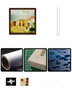 ”Target Successfully Bombed“ - Pixel Style Art Painting Retro Gaming Room Decor