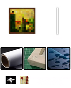 ”Albanian“ - Pixel Style Art Painting Retro Gaming Room Decor