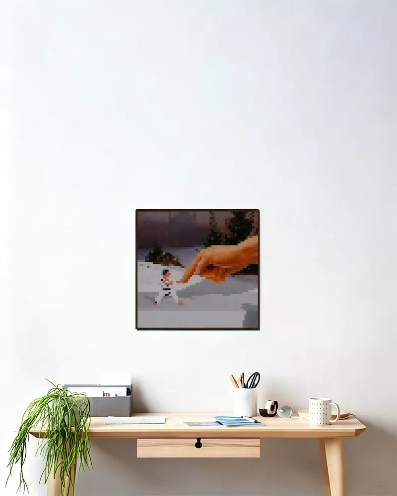 ”Pointer “ - Pixel Style Art Painting Retro Gaming Room Decor