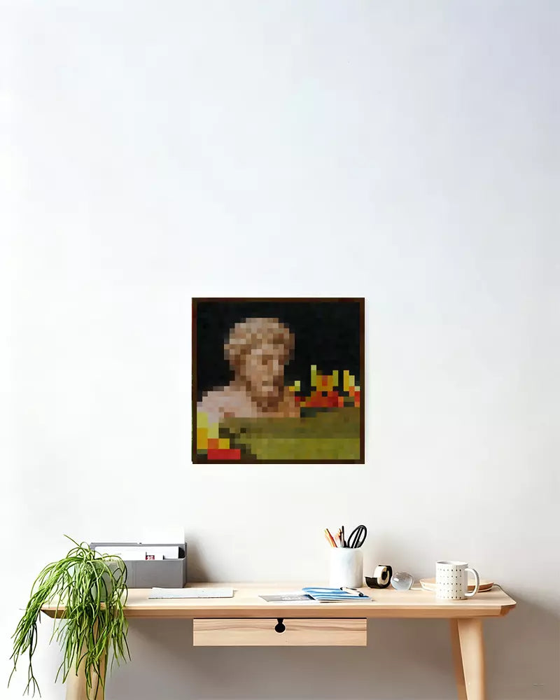 ”Bust“ - Pixel Style Art Painting Retro Gaming Room Decor