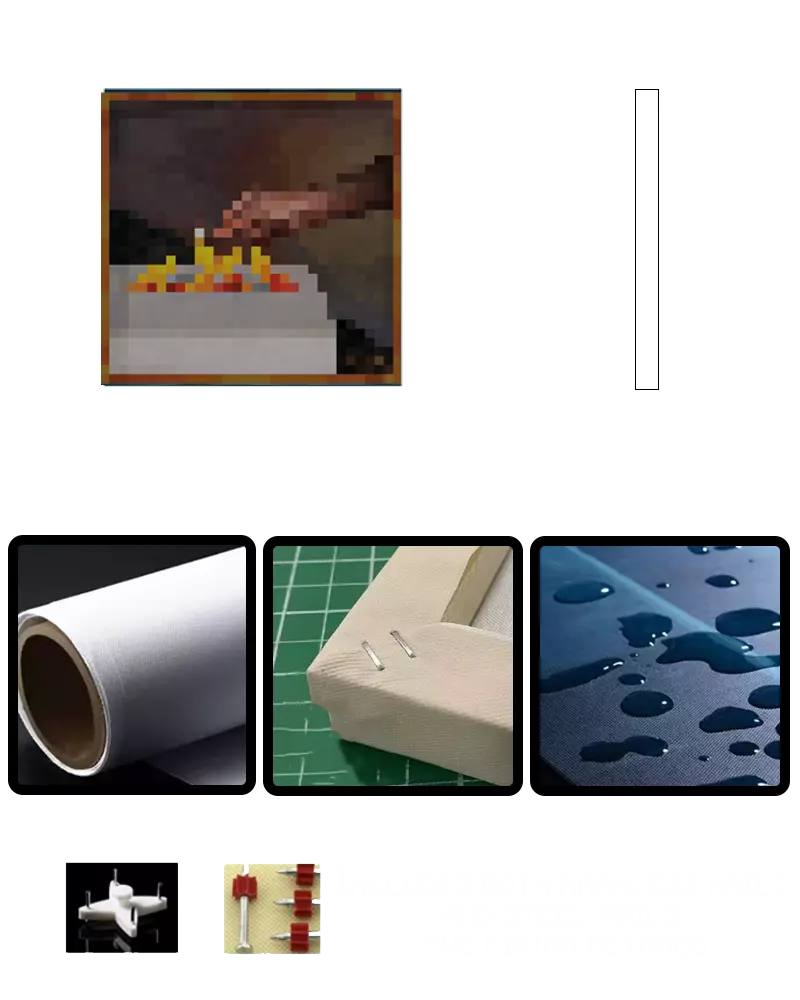 ”Match“ - Pixel Style Art Painting Retro Gaming Room Decor