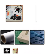 ”The Stage Is Set“ - Pixel Style Art Painting Retro Gaming Room Decor