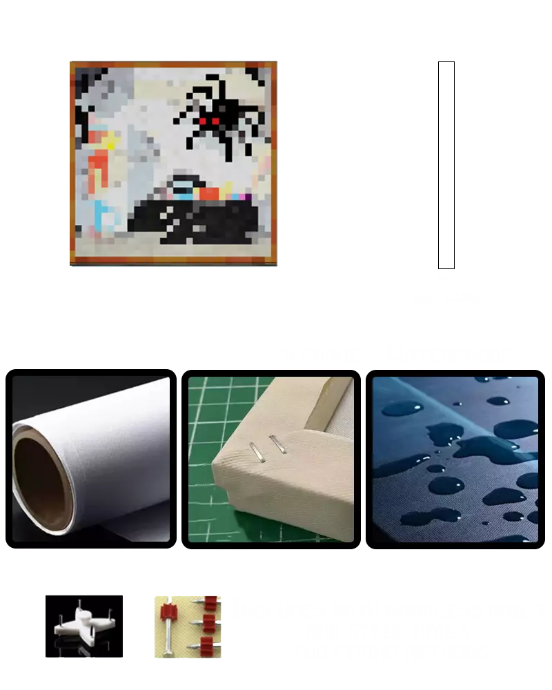 ”The Stage Is Set“ - Pixel Style Art Painting Retro Gaming Room Decor