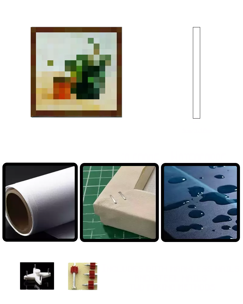 ”Paradisträd  “ - Pixel Style Art Painting Retro Gaming Room Decor