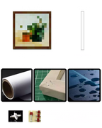 ”Paradisträd  “ - Pixel Style Art Painting Retro Gaming Room Decor