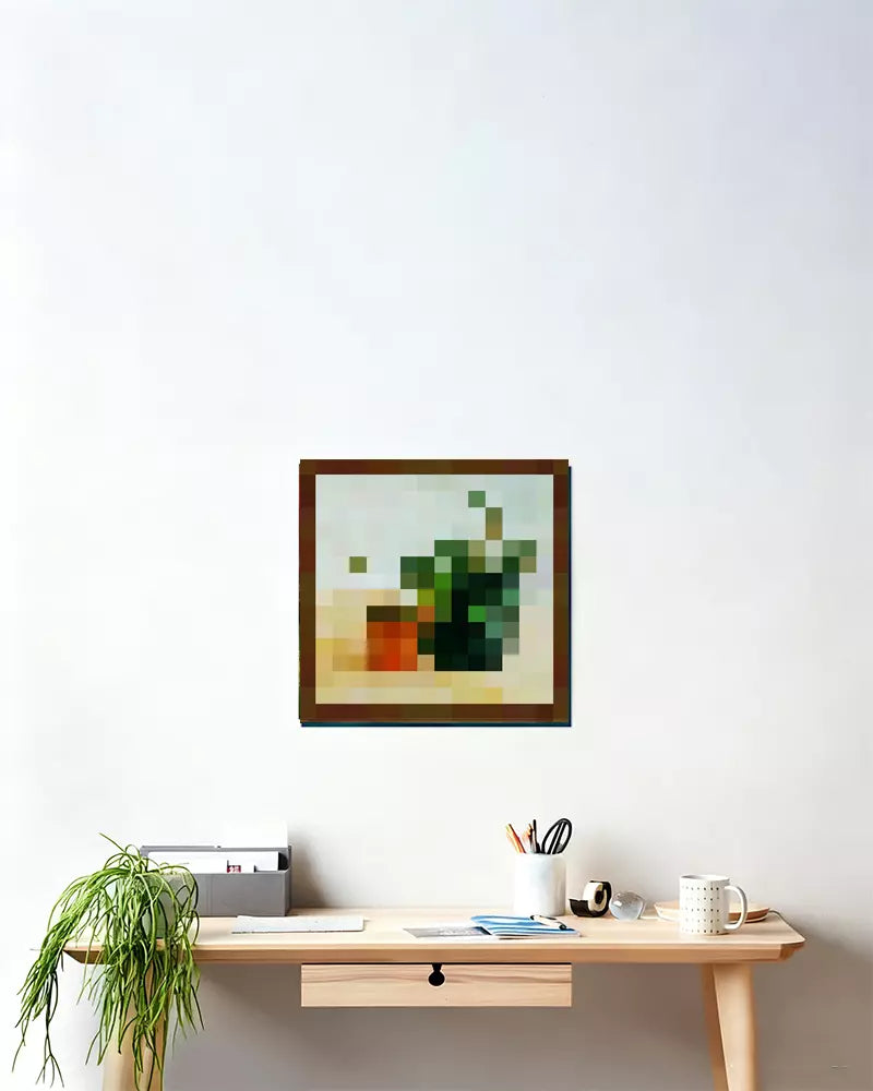 ”Paradisträd  “ - Pixel Style Art Painting Retro Gaming Room Decor