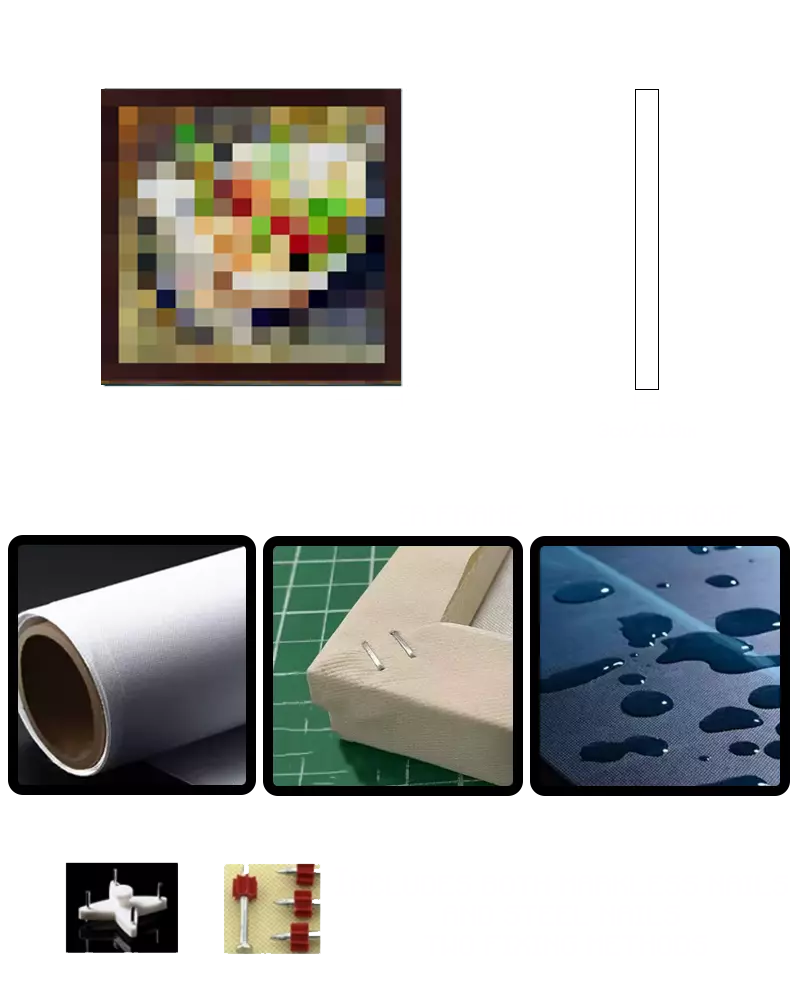 ”Kebab med tre pepperoni“ - Pixel Style Art Painting Retro Gaming Room Decor