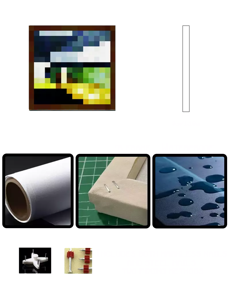 ”de_aztec2“ - Pixel Style Art Painting Retro Gaming Room Decor