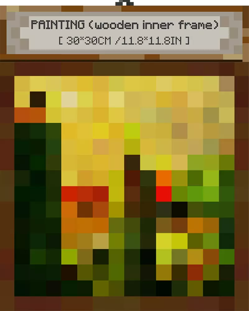 ”Albanian“ - Pixel Style Art Painting Retro Gaming Room Decor