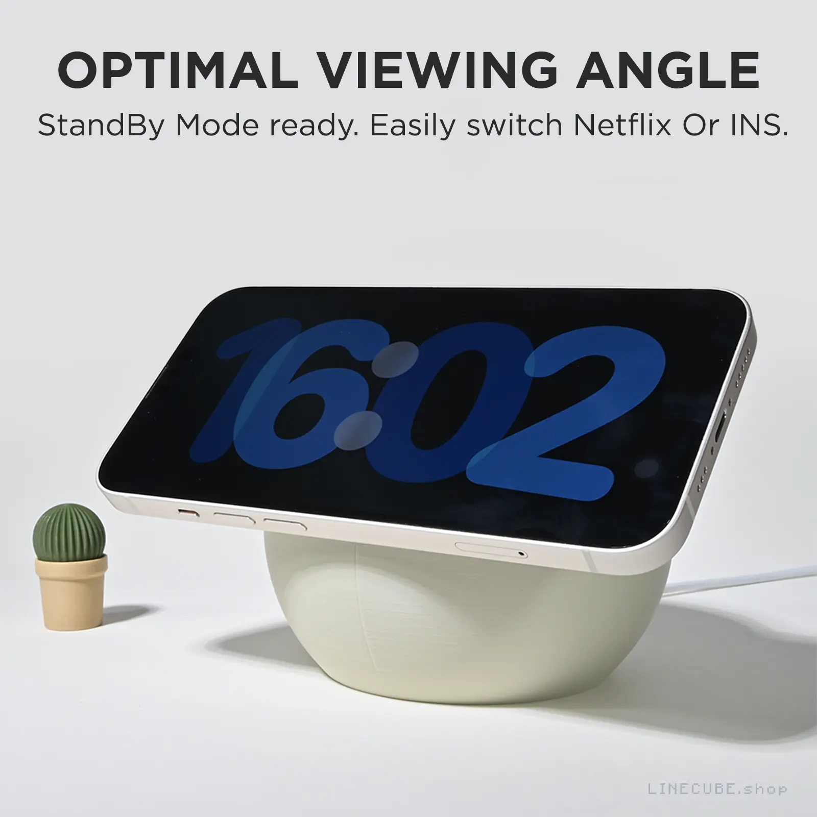 The Egg Shell MagSafe+Stand - Minimalist MagSafe Charging Stand (Qi2 Compatible)