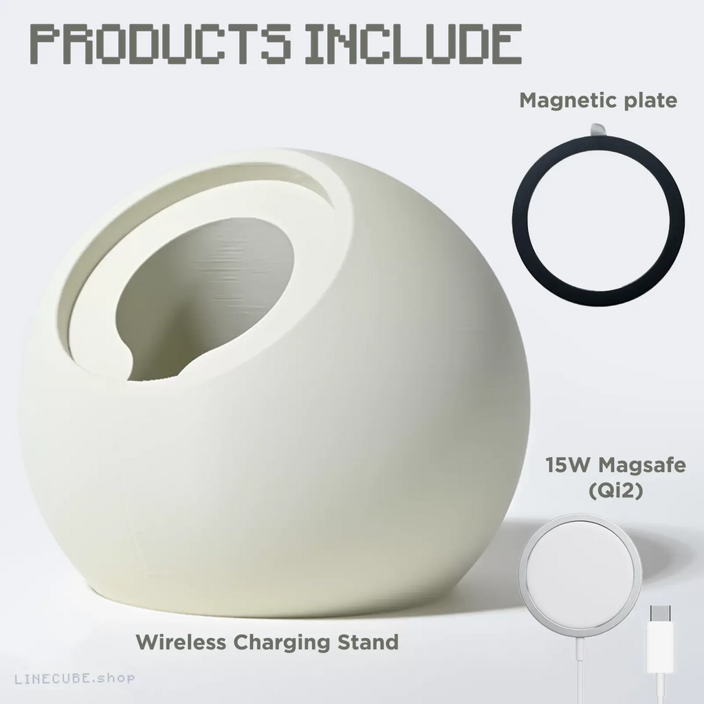 The Egg Shell MagSafe+Stand - Minimalist MagSafe Charging Stand (Qi2 Compatible)