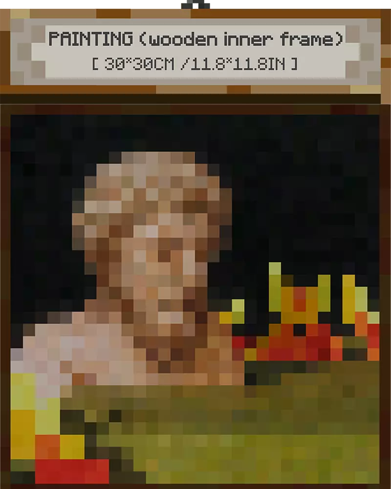 ”Bust“ - Pixel Style Art Painting Retro Gaming Room Decor