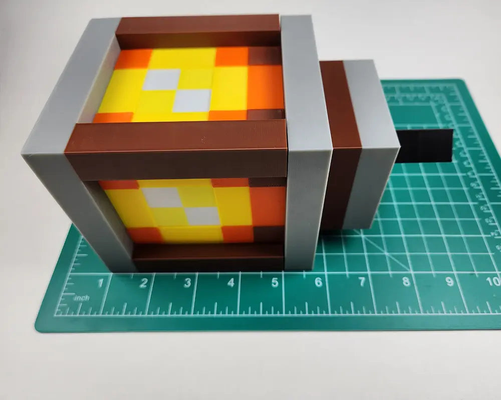 Ice Blue Pixel Lantern Night Light  Rechargeable (170mm)
