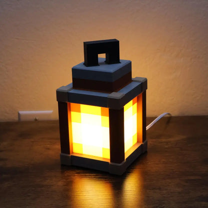 Flame Pixel Lantern Night Light  Rechargeable (170mm)
