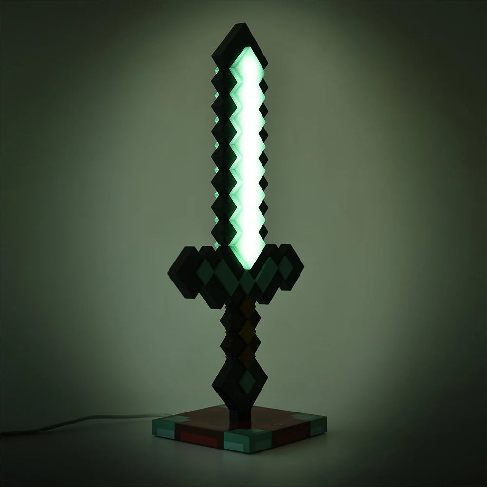 3D Diamond Sword Desk Lamp - 14 Inch