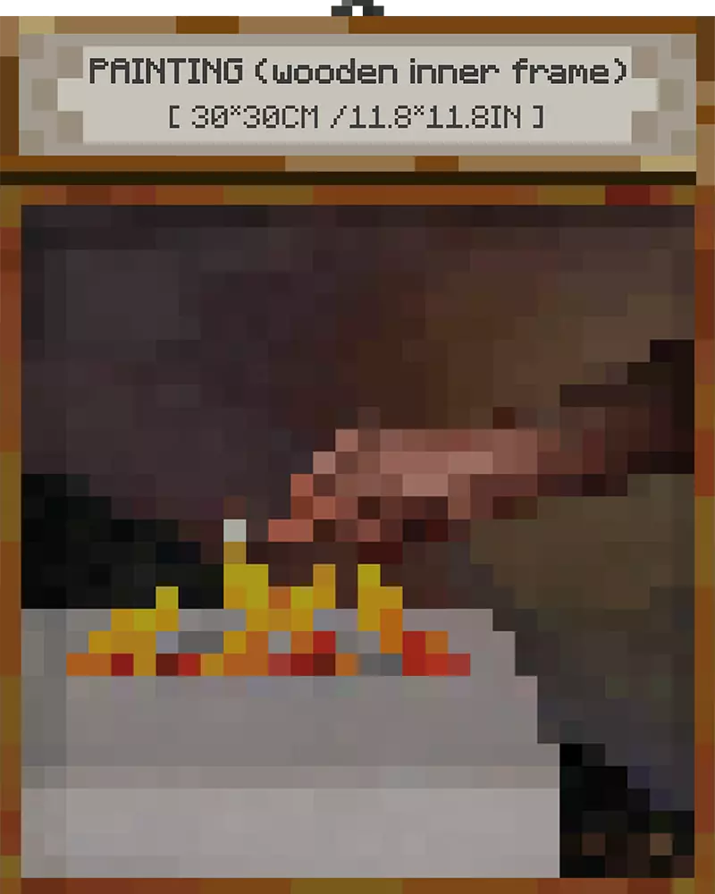 ”Match“ - Pixel Style Art Painting Retro Gaming Room Decor