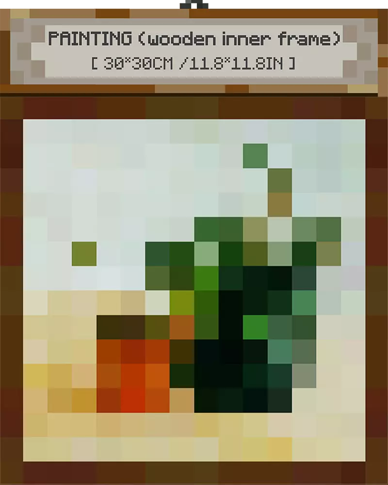 ”Paradisträd  “ - Pixel Style Art Painting Retro Gaming Room Decor