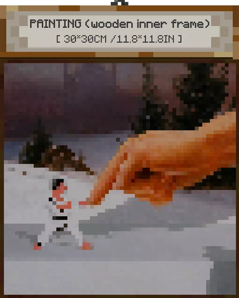 ”Pointer “ - Pixel Style Art Painting Retro Gaming Room Decor