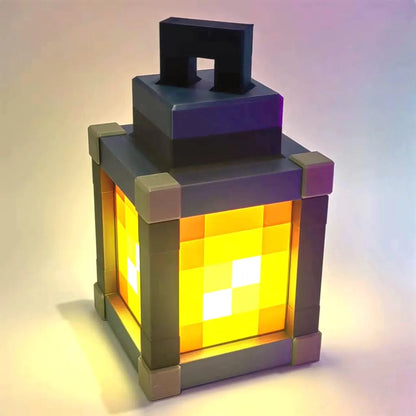 Flame Pixel Lantern Night Light  Rechargeable (170mm)