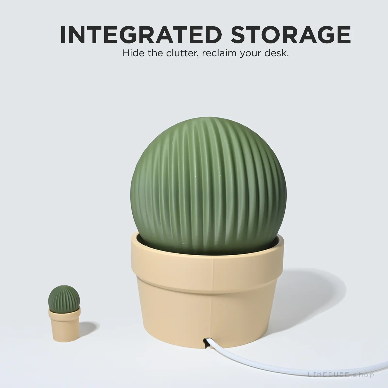 The Cactus Ball MageSafe+Stand: Potted Plant MagSafe Charging Stand (Qi2 Compatible)