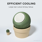 The Cactus Ball MageSafe+Stand: Potted Plant MagSafe Charging Stand (Qi2 Compatible)