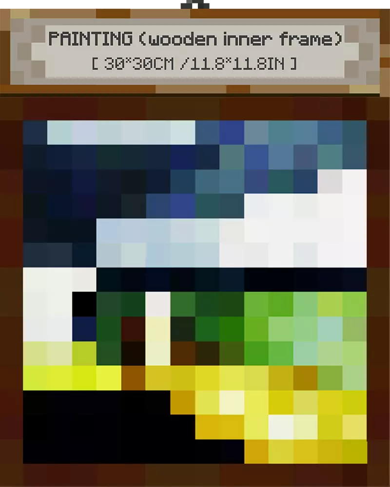 ”de_aztec2“ - Pixel Style Art Painting Retro Gaming Room Decor