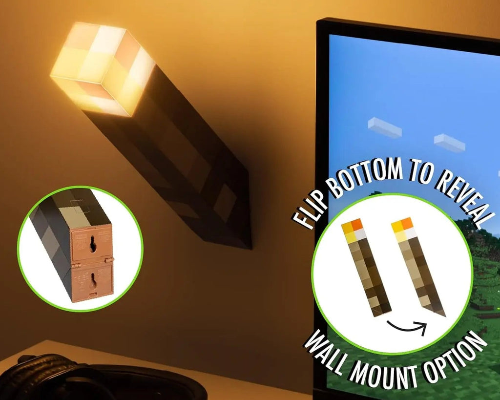 Rechargeable Pixel Torch Light – LED Night Lamp for Gamers & Kids Room Decor