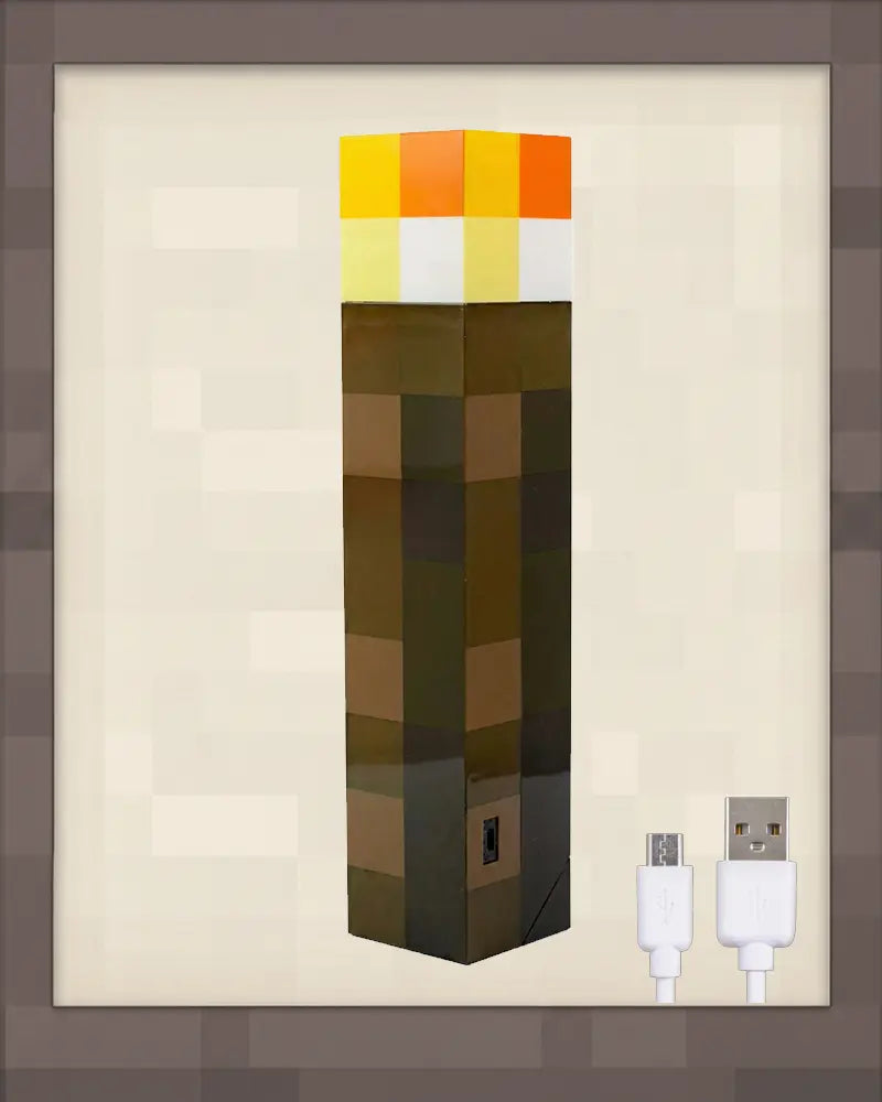 Rechargeable Pixel Torch Light – LED Night Lamp for Gamers & Kids Room Decor